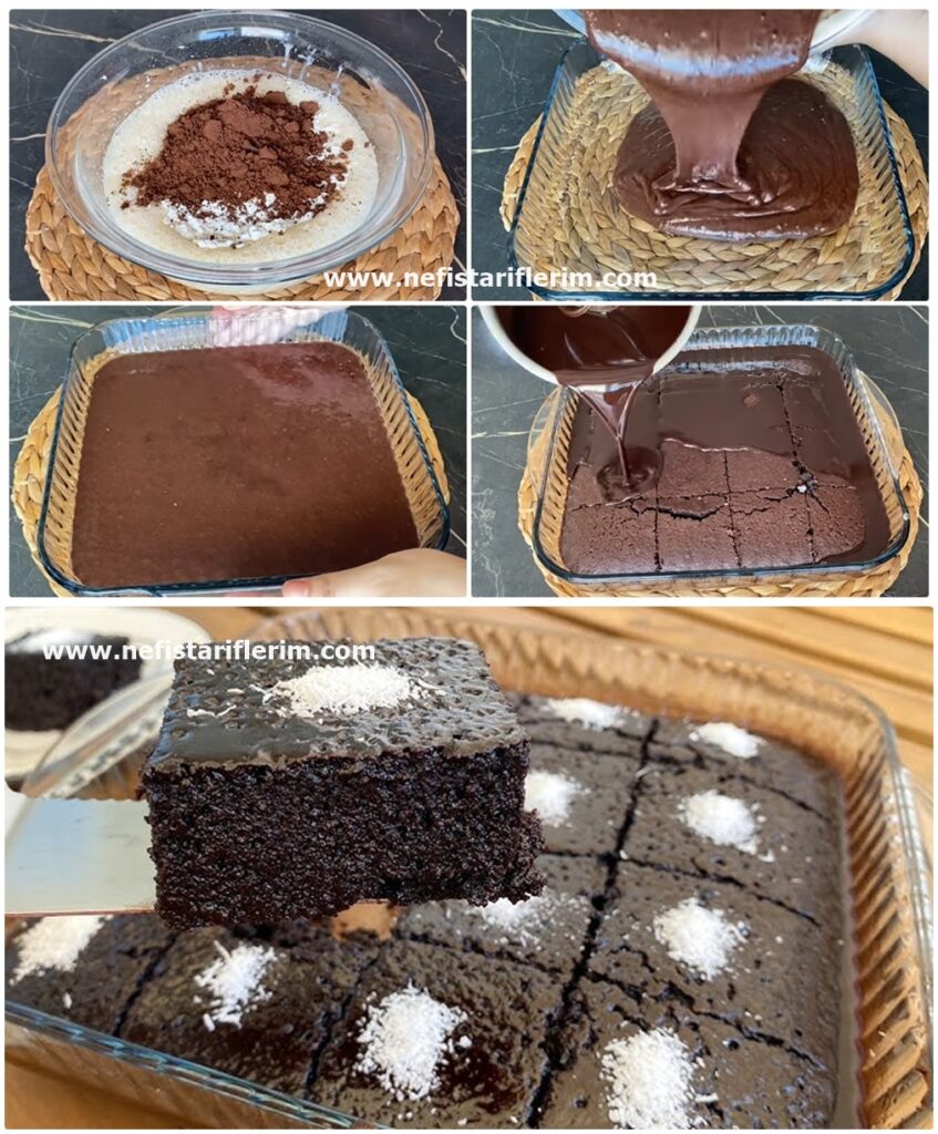 Browni Tadında Pamuk Gibi Islak Kek Tarifi