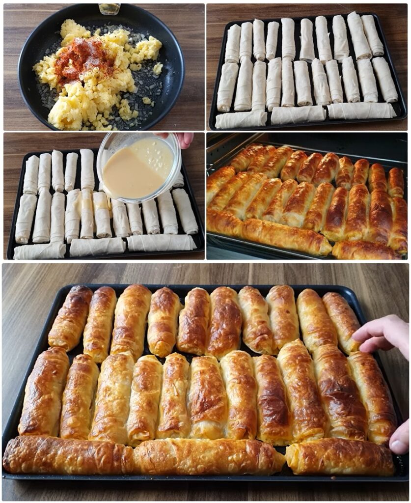 3 Yufka İle 1 Tepsi Patatesli Börek