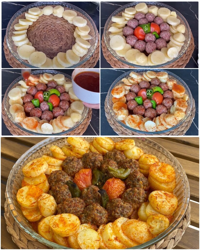 Biraz Patates Ve Kıyma İle Fırında Pratik Patates Köfte